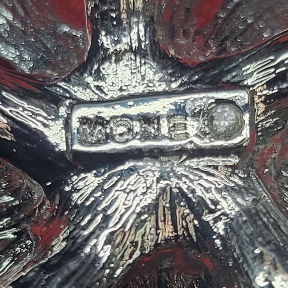 Monet  Silver Tone Clear Rhinestone Bow Flower Brooch Looped Ribbon Pin - Picture 5 of 9